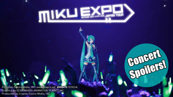 Hatsune Miku Expo 2016 In North America Seattle Concert Setlist