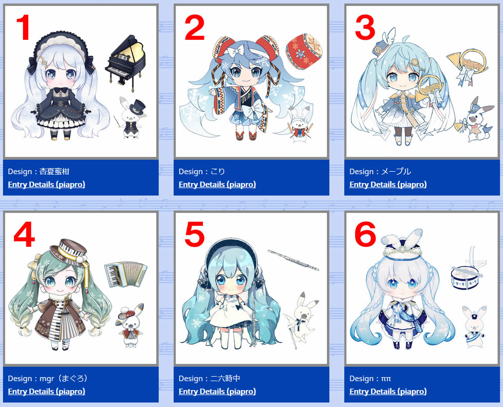 Snow Miku 2020 Design Finalists Announced, Voting Website Launched & Livestream Summary